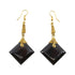 Brass & Bone Single Square Earrings | Dark Brown| Made in Kenya